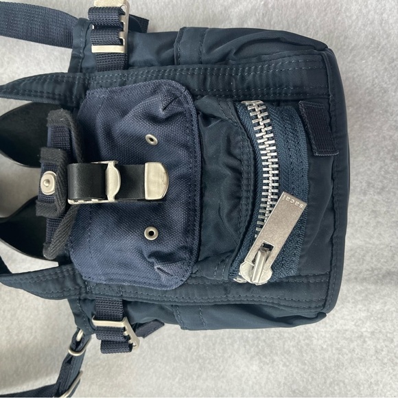 SACAI x Yoshida PORTER NAVY BLUE Mini Tote Bag w/ Crossbody Strap Japan - Picture 10 of 15